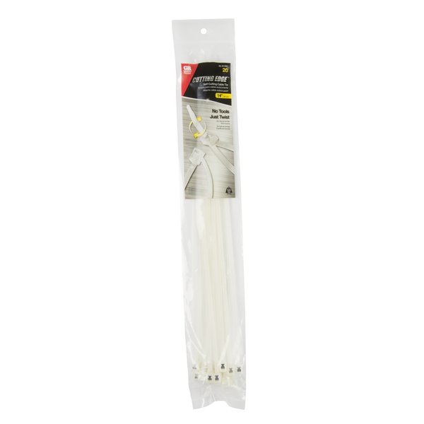 Gardner Bender 14 in. L Clear Self-Cutting Cable Tie 20 pk 45-314SC